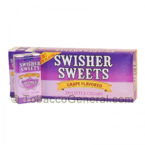 Swisher Sweets Grape Little Cigars 100mm 10 Packs of 20