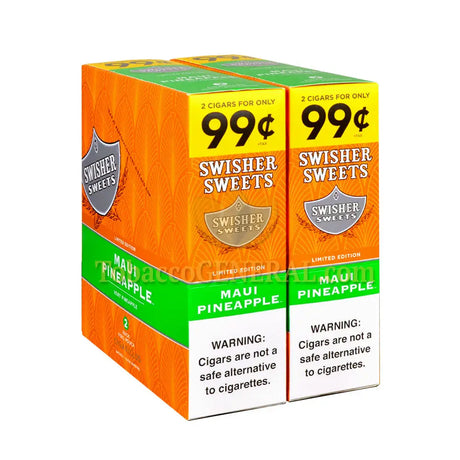 Swisher Sweets Maui Pineapple Cigarillos 99c Pre-Priced 30 Packs of 2