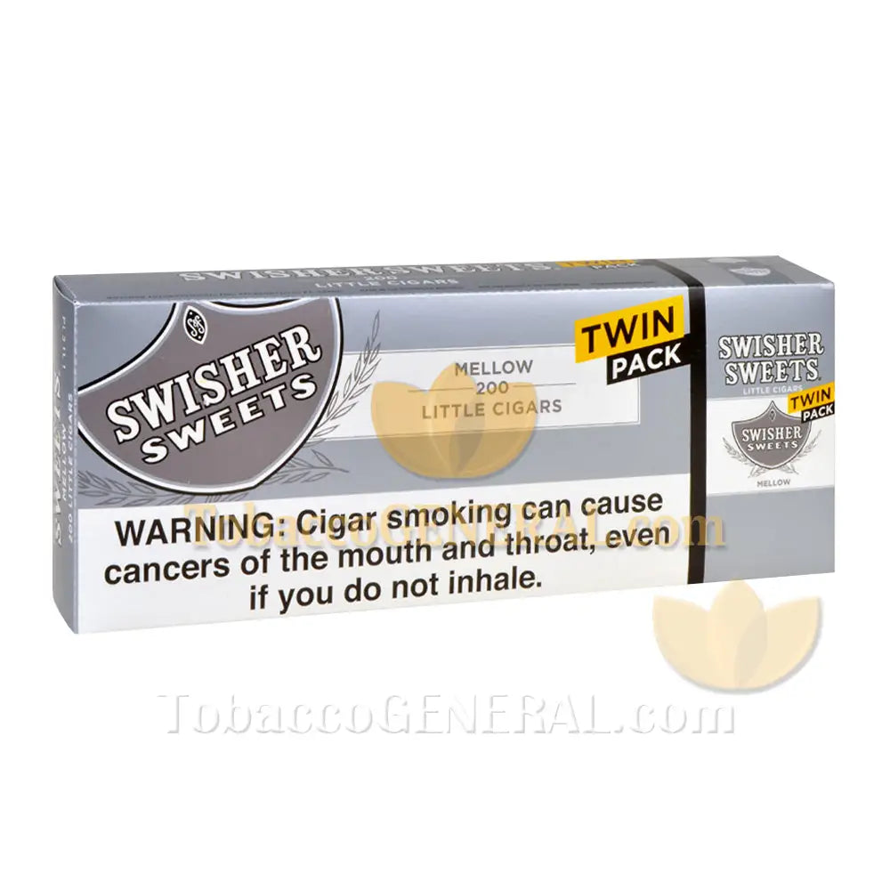 Swisher Sweets Mellow Filtered Cigars 100mm 5 Packs of 40