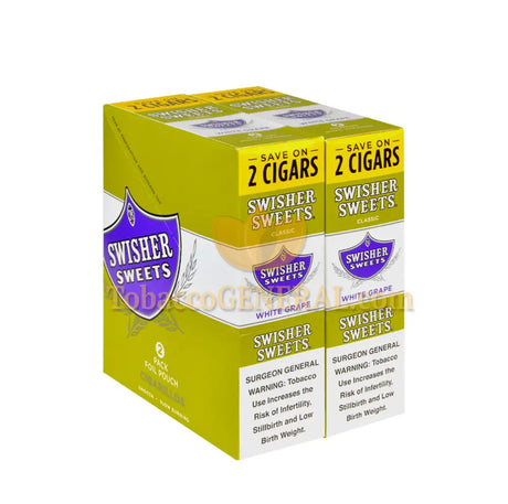 Swisher Sweets White Grape Cigarillos 30 Packs of 2