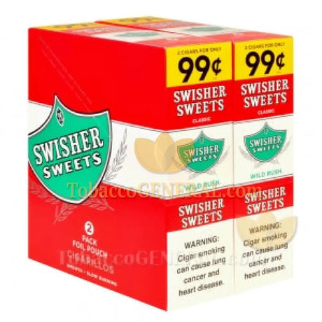 Swisher Sweets Wild Rush Cigarillos 99c Pre-Priced 30 Packs of 2