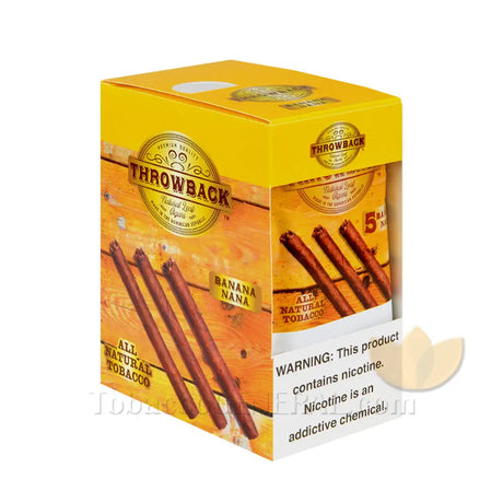 Throwback Banana Nana Natural Leaf Cigars 8 Packs of 5