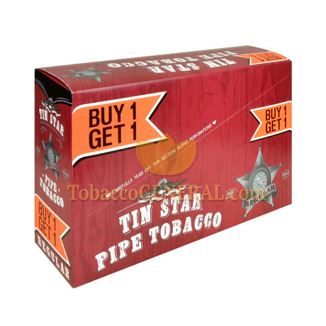 Tin Star B1G1 Regular Pipe Tobacco 6 Pouches of 0.7 oz.