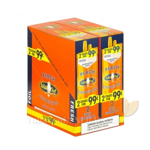 White Owl Peach Cigarillos 99c Pre Priced 30 Packs of 2