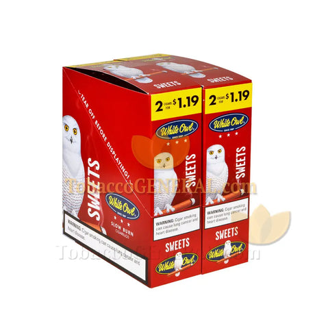 White Owl Sweets Cigarillos 1.19 Pre-Priced 30 Packs of 2