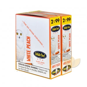 White Owl White Peach Cigarillos 99c Pre Priced 30 Packs of 2