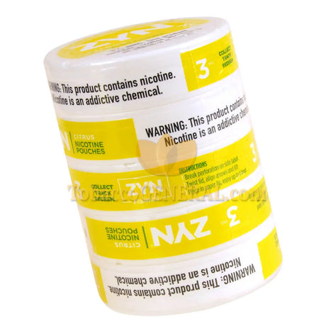 ZYN Nicotine Pouches 3mg 5 Cans of 15 Citrus