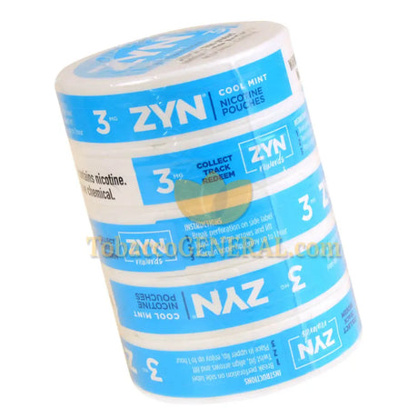 ZYN Nicotine Pouches 3mg 5 Cans of 15 Cool Mint