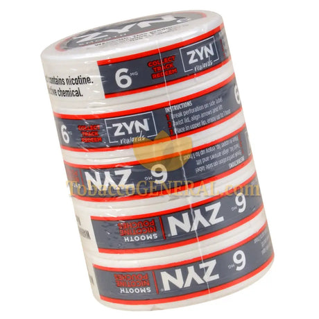 ZYN Nicotine Pouches 6mg 5 Cans of 15 Smooth